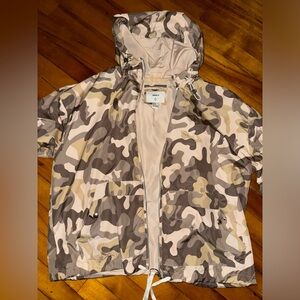 Womens worn once forever 21 camo wondbreaker coat
